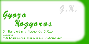 gyozo mogyoros business card