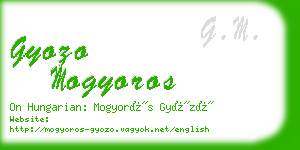 gyozo mogyoros business card